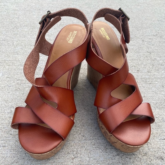 Mossimo Stappy Brown Wedges - Picture 1 of 7